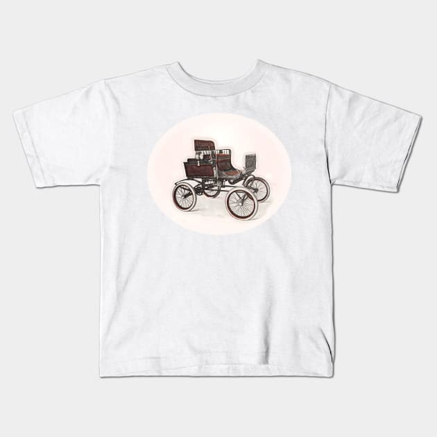 Vintage old car Kids T-Shirt by Marccelus